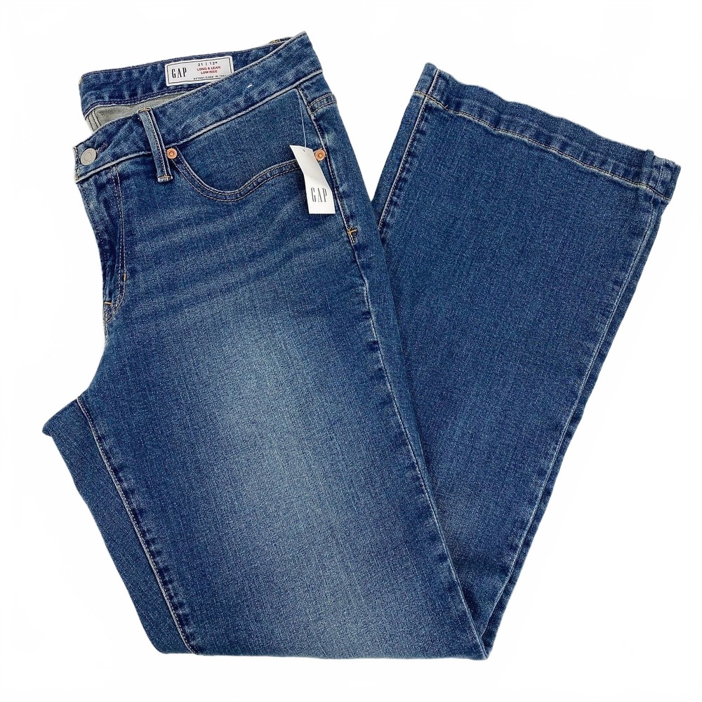 GAP Blue Boot Cut Jeans | Cotton-Blend, Regular 31